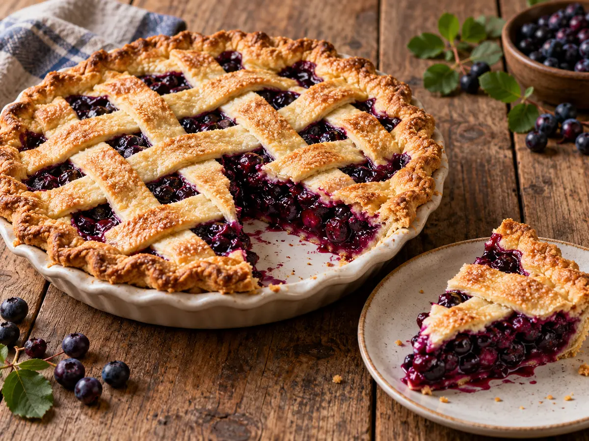 Saskatoon Berry Pie